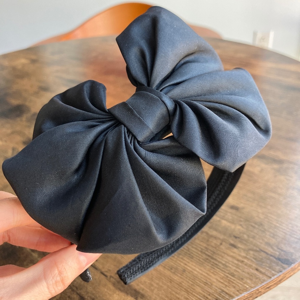 Satin bow headband
